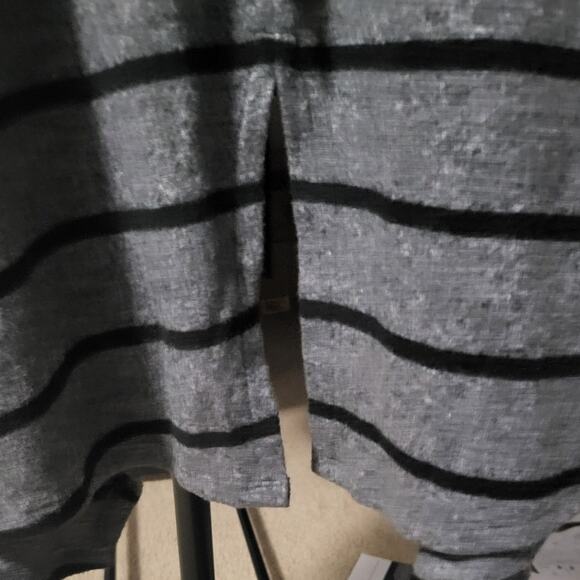 COA Gray and Black Striped Open Front Cardigan/Jacket with Hood - XL - Picture 7 of 10